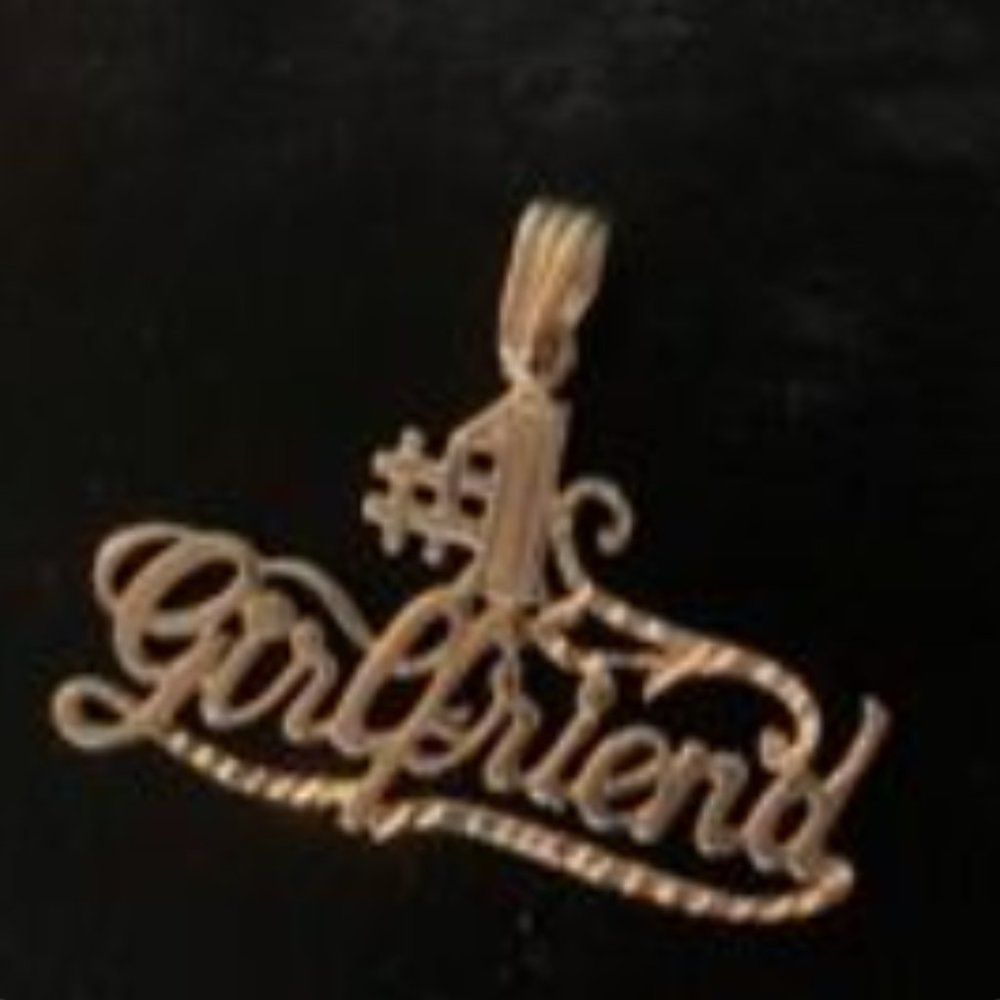 14kt Gold #1 Girlfriend pendant